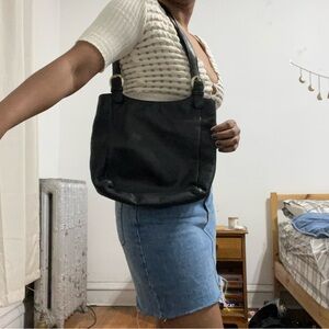 A. Giannetti Black small Leather Tote Shoulder Bag